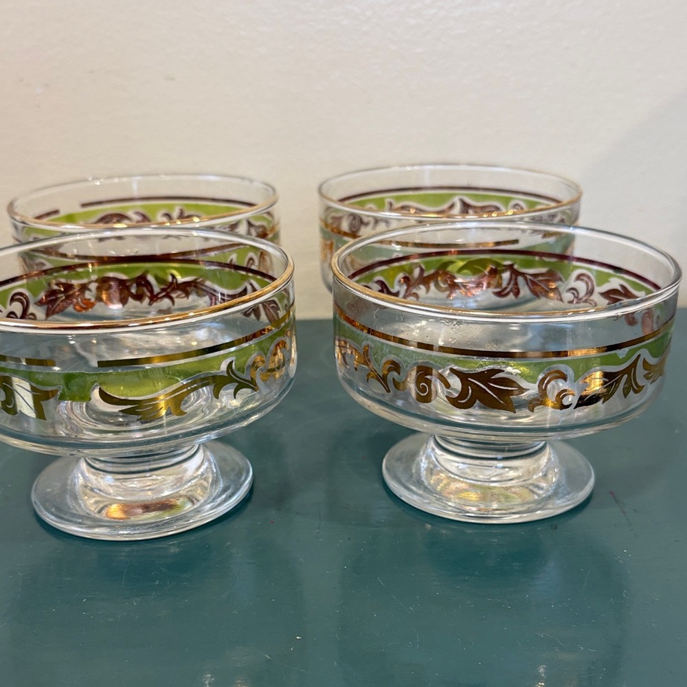 MCM Sherbet Dessert Glasses with Footed Pedestal - Set of 4 - Picture 1 of 5